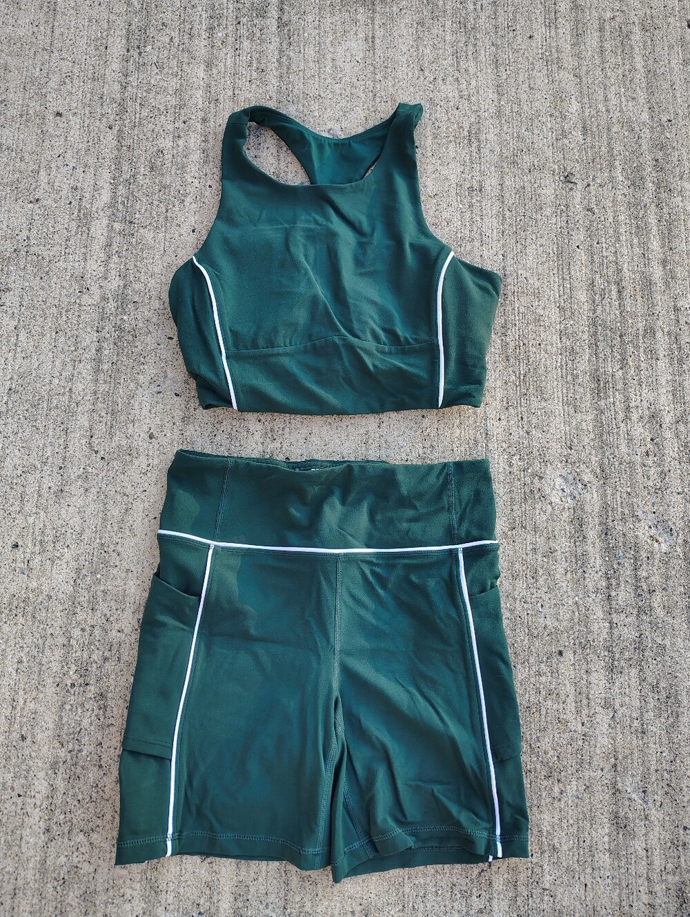 Recess Pickleball x Zella Women’s Set Green Tank Top Small Shorts Medium